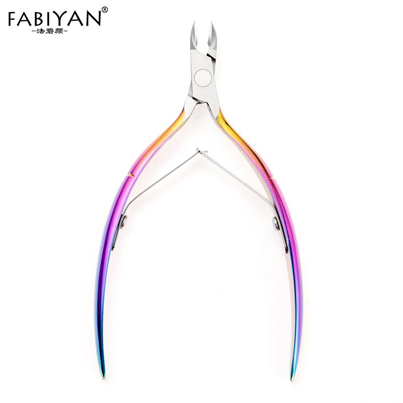 Nail Art Rainbow - الفولاذ المقاوم للصدأ إهاب القراص المقص