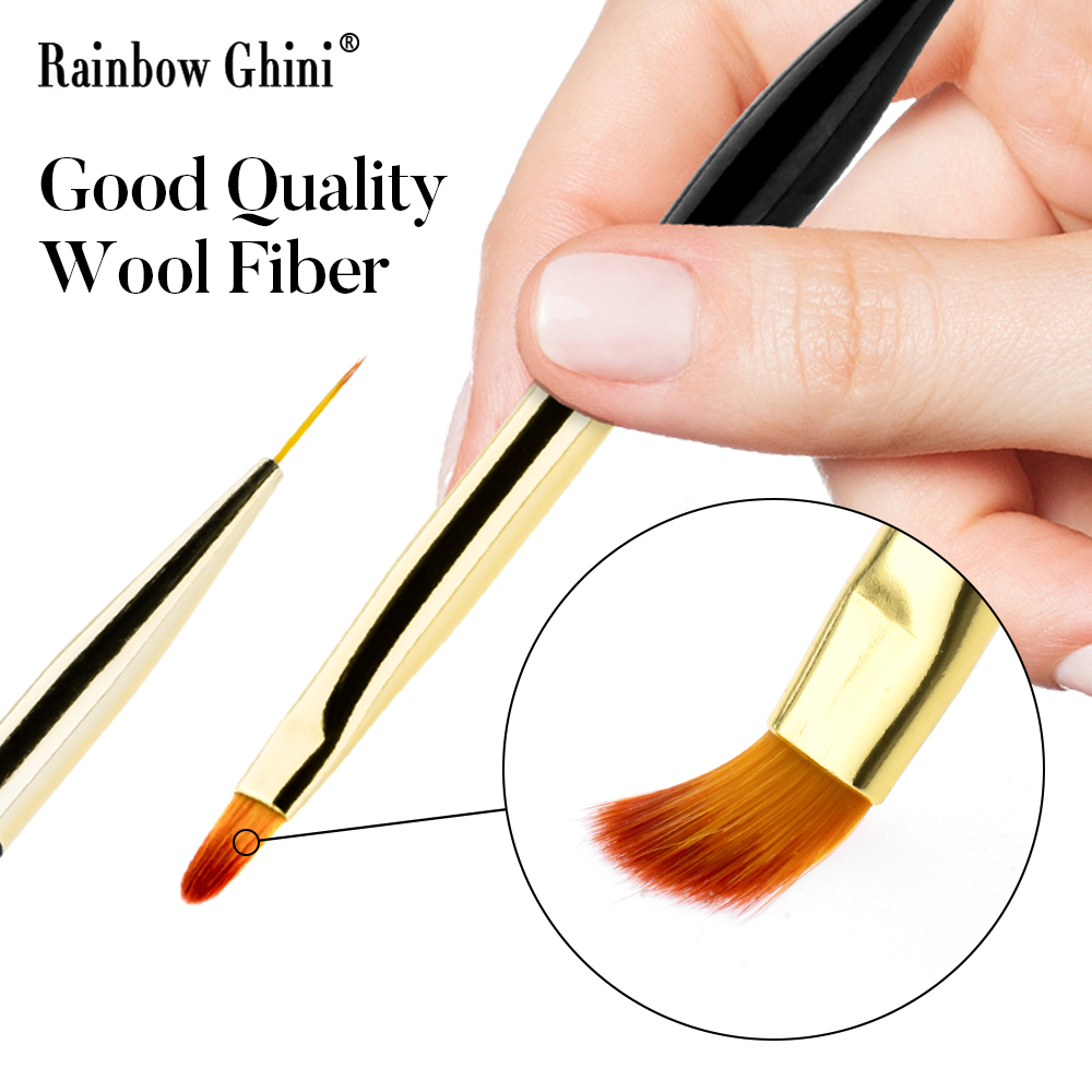 Nail Art Rainbow - مجموعة فرش رينبو غيني 3 قطع/طقم