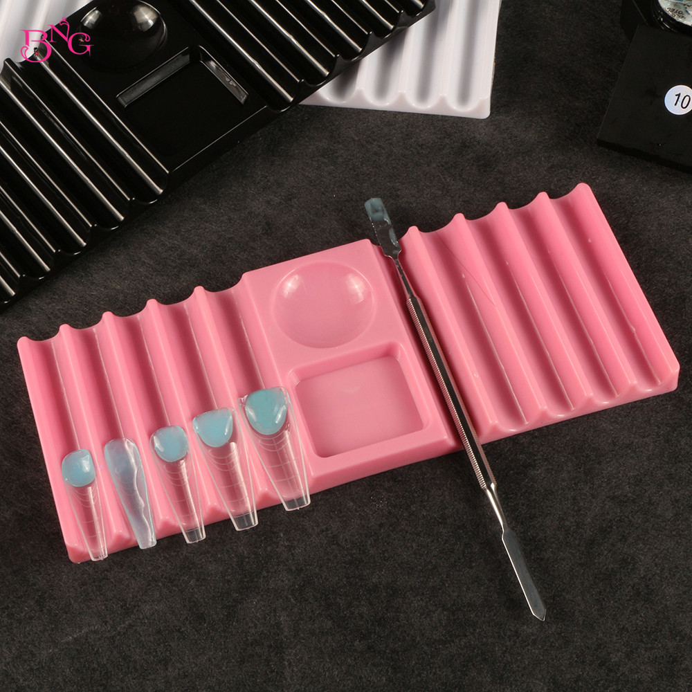 Nail Art Kaki - حامل أقلام بلاستيكي مزدوج الشكل من