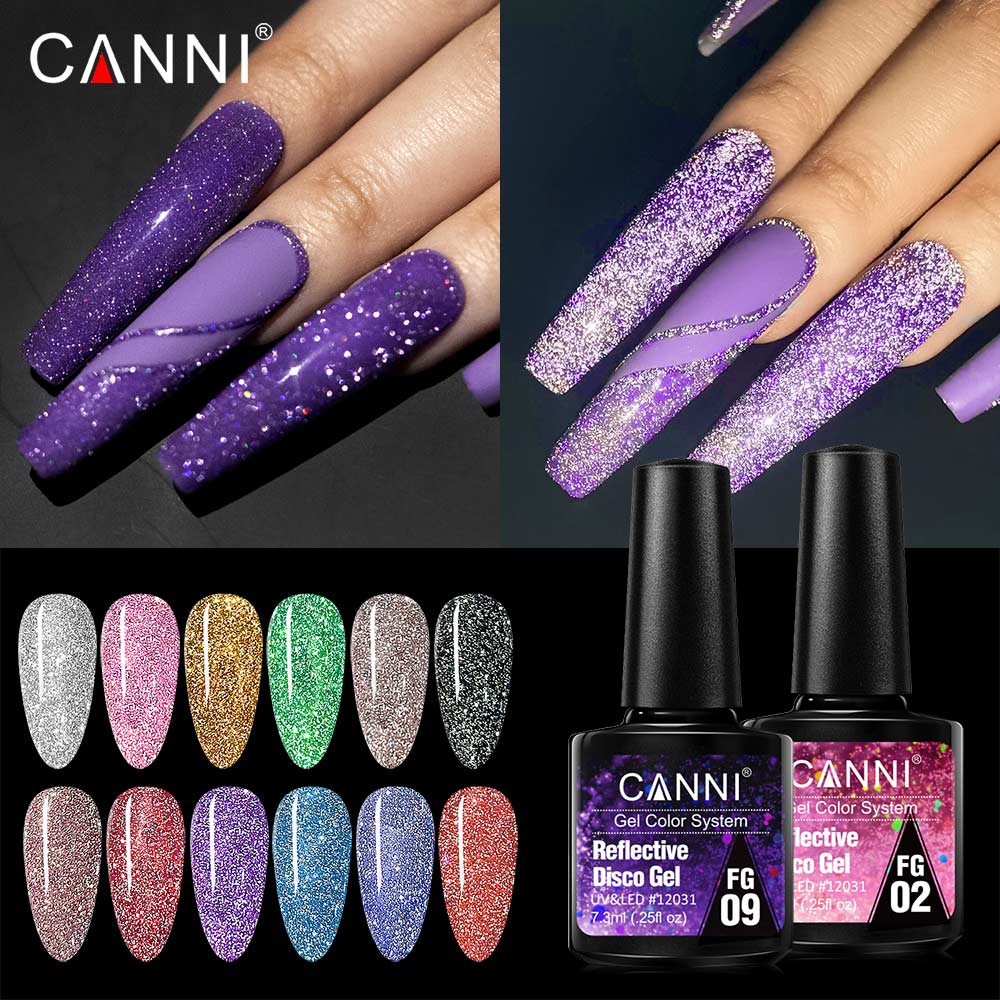 Nail Art Rainbow - Canni جل عاكس تأثير مشرق حفلة