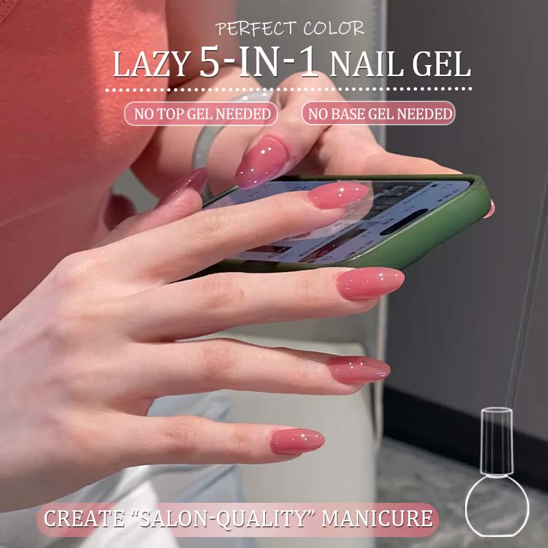 Nail Art Dusty Pink - طلاء أظافر جل بلون وردي غامق