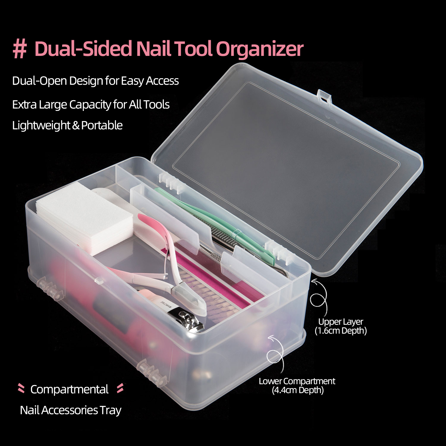المزدوج مفتوح 2-Tier سوبر قدرة - مراجعة Nail Art Kaki وسعره