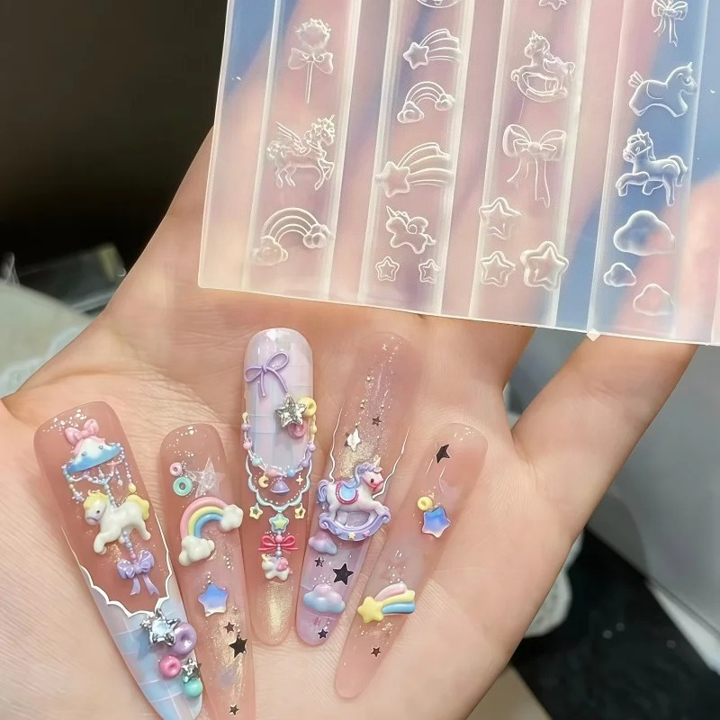 قالب سيليكون شفاف ثلاثي الأبعا - مراجعة Nail Art Rainbow وسعره
