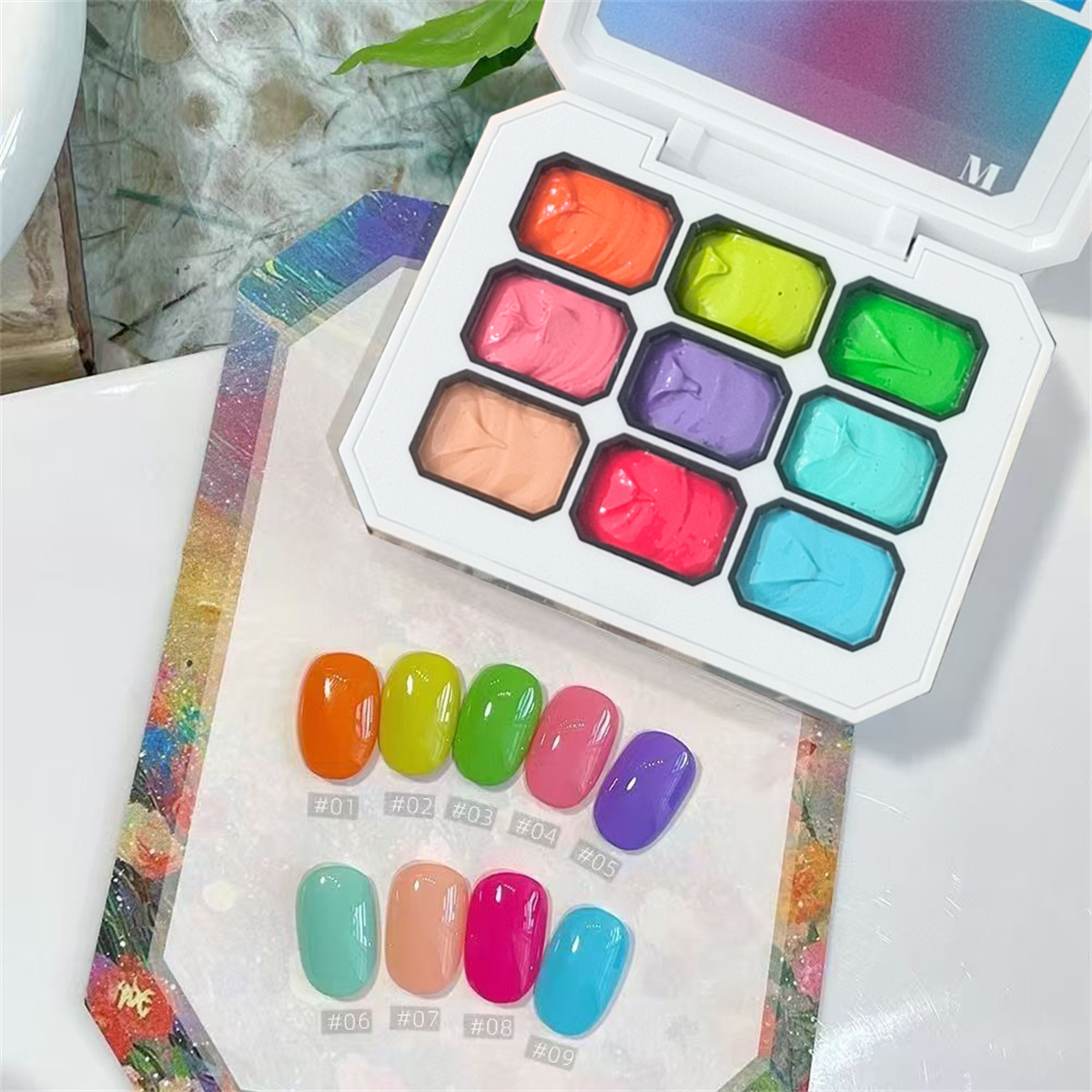 طلاء أظافر صلب بـ 9 ألوان، جل  - مراجعة Nail Art Halal وسعره