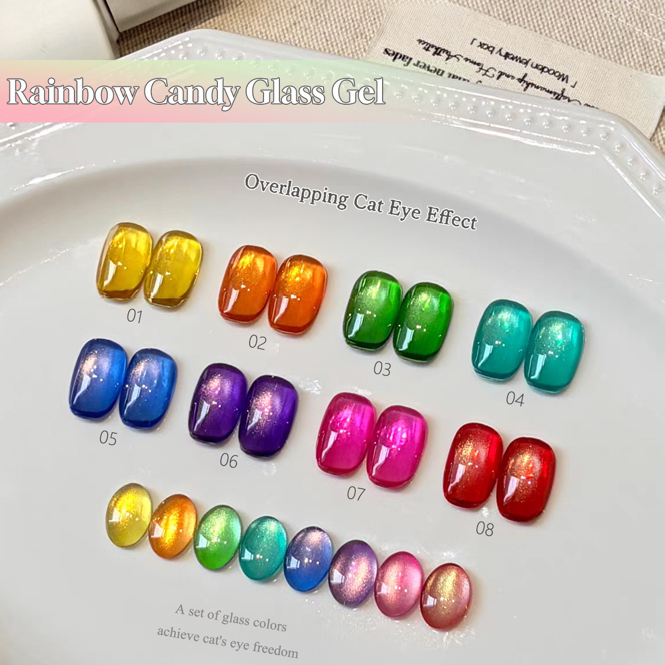 طلاء أظافر جل زجاجي شفاف من شا - مراجعة Nail Art Rainbow وسعره