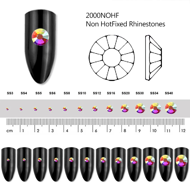 الفوشيه SS3-SS30 الزجاج الراين - مراجعة Nail Art Fuchsia وسعره