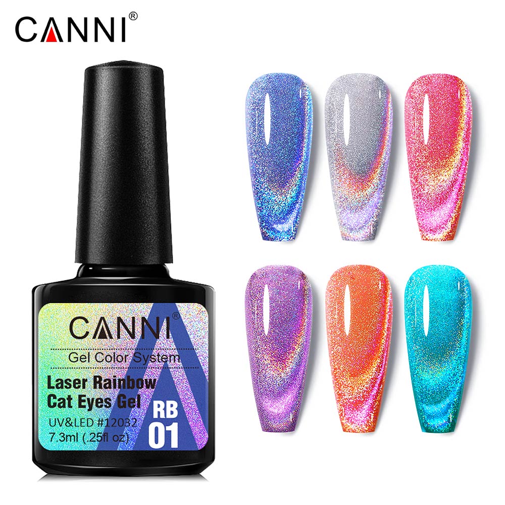 Canni جل عاكس تأثير مشرق حفلة  - مراجعة Nail Art Rainbow وسعره